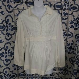 NWT Motherhood Maternity cream blouse